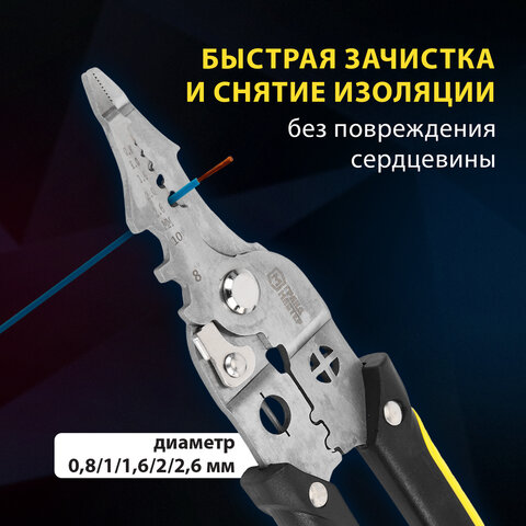 Плоскогубцы многофункциональные 17 в 1, 210 мм, нержавеющая сталь AISI420, ГРАНДМАСТЕР, PL-210, 671263 - фото 16