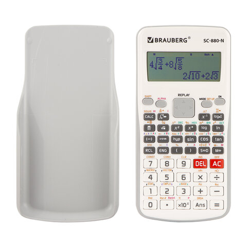 Калькулятор инженерный BRAUBERG SC-880-N, 417 функций, 10+2 разрядов, батарея, БЕЛЫЙ, 250526 - фото 5