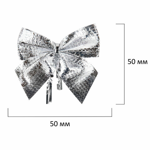 Украшение ёлочное "Бантики", НАБОР 36 шт. (3 цвета по 12 шт.), 5x5 см, ЗОЛОТАЯ СКАЗКА, 592152 - фото 8