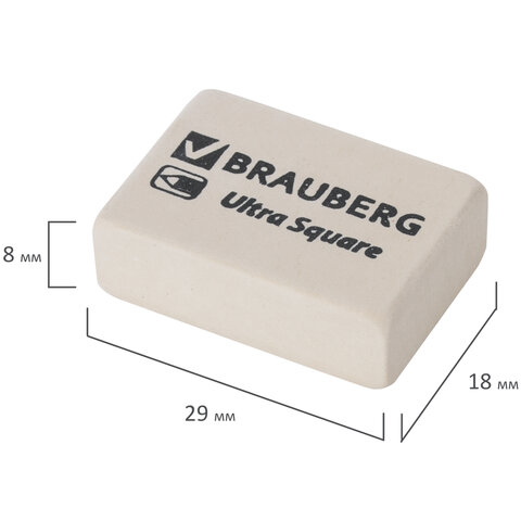 Ластики BRAUBERG "Ultra Mix" 9 шт., размер ластика 41х14х8 мм/29х18х8 мм, натуральный каучук, 229604 - фото 7