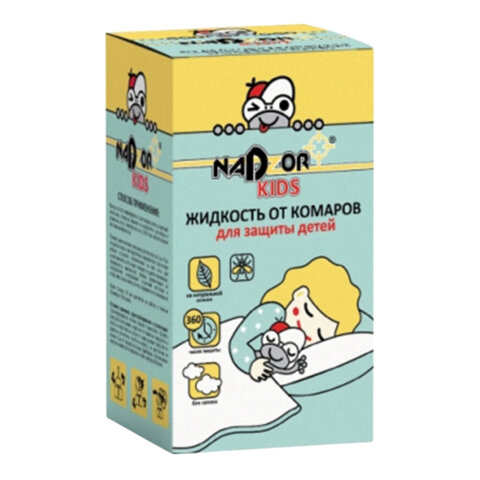 Жидкость от комаров для электрофумигатора детская 30 мл, NADZOR KIDS, без запаха, 22946 - фото 1