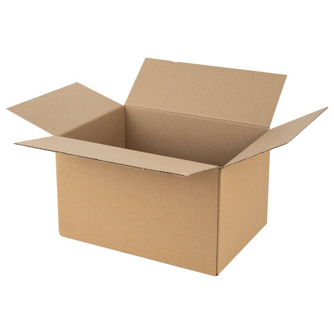 Гофрокороб, длина 380 мм х ширина 280 мм х высота 225 мм, марка Т22, профиль В, FEFCO 0201 / ГОСТ, исполнение А, 440055 - фото 3