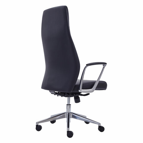 Кресло BRABIX PREMIUM ''Adept EX-752'', синхромеханизм, алюминий, экокожа, черное, 532930 - фото 4