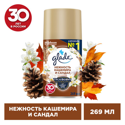 Сменный баллон 269 мл, GLADE "Нежность кашемира и сандал" для автоматических освежителей, 864984 - фото 10