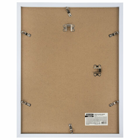 Рамка 30х40 см небьющаяся, багет 17,5 мм, пластик, BRAUBERG "Colorful", белая, 391242 - фото 2