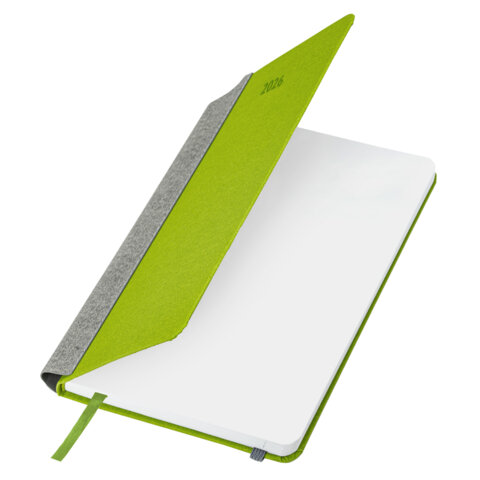 Ежедневник датированный 2026 А5 138x213 мм, BRAUBERG "Mosaic", под кожу, карман для ручки, зеленый, 117111 - фото 5