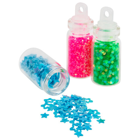 Блестки для декора НАБОР 24 вида по 2 грамма, в стеклянных тубах, ОСТРОВ СОКРОВИЩ, 665680 - фото 8