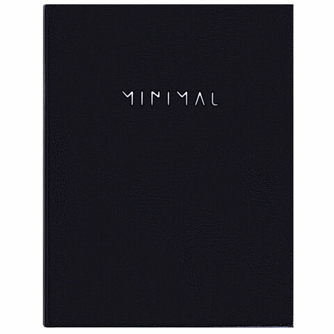 Тетрадь на кольцах А5 175х215 мм, 120 л., твердый картон, клетка, BRAUBERG "Minimal black", 404713 - фото 9
