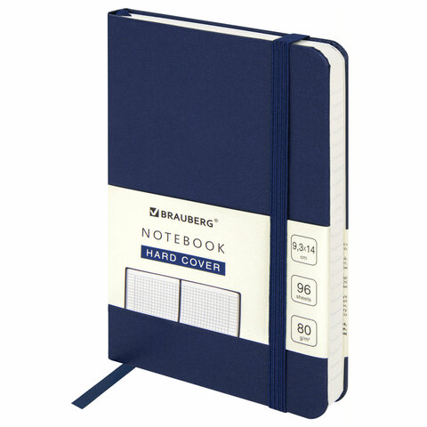 Блокнот МАЛЫЙ ФОРМАТ (93х140 мм) А6, BRAUBERG ULTRA, балакрон, 80 г/м2, 96 л., клетка, темно-синий, 113053 - фото 1