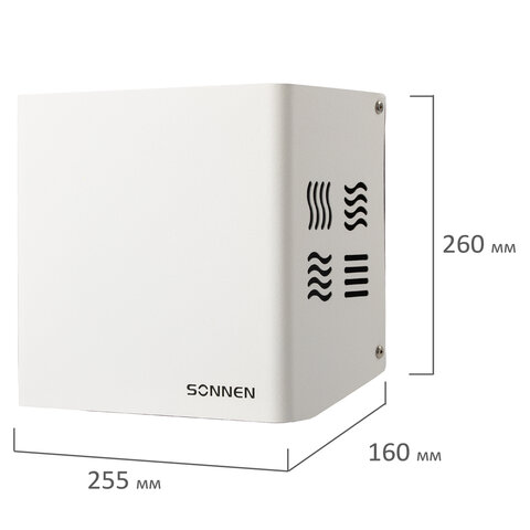 Сушилка для рук SONNEN HDR-1200W, 1200 Вт, производство РОССИЯ, антивандальная, сталь, белая, 701870 - фото 9