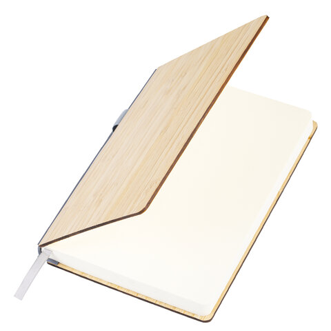 Ежедневник недатированный, А5, 145х213 мм, BRAUBERG "Bamboo", резинка-фиксатор, держатель для ручки, 160 л., бамбук, 117137 - фото 5