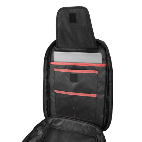 Рюкзак HEIKKI HIGH TECH (ХЕЙКИ) с отделением для ноутбука, USB-порт, черный, 46x30x10 см, 272588 - фото 7