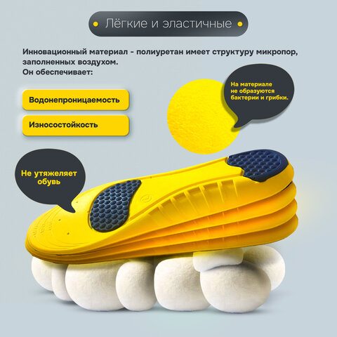 Стельки для обуви с ПЯТОЧНЫМ АМОРТИЗАТОРОМ, материал PU PRO, размер RU 37-40 / EU 38-41, с линиями выреза, SHEGRA (ШЕГРА), 700769 - фото 13