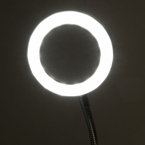 Лупа настольная на прищепке с LED-ПОДСВЕТКОЙ, диаметр 75 мм, увеличение 3, BRAUBERG, 455931 - фото 7