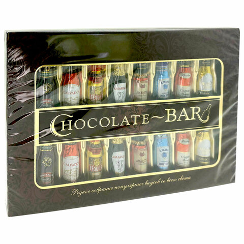 Набор конфет CONFASHION "Chocolate-Bar", ассорти с помадной начинкой клубных вкусов, 240 г, УТ-00031259 - фото 1
