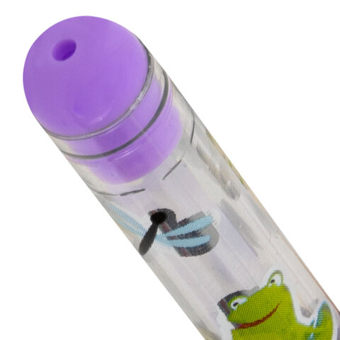 Ручки гелевые ПАСТЕЛЬНЫЕ BRAUBERG KIDS "CUTE ANIMALS", НАБОР 6 ЦВЕТОВ, корпус с печатью, узел 1 мм, линия письма 0,7 мм, 144439 - фото 6