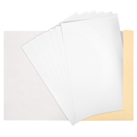 Картон белый А4 немелованный, 8 листов, в папке, ЛУЧ "Школа творчества", 210х297 мм, 30С 1792-08 - фото 2