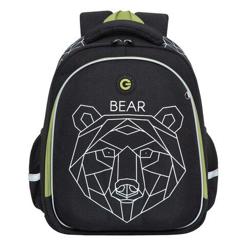 Ранец GRIZZLY анатомическая спинка, c бейджем, для мальчиков, "BEAR", 36х28х20 см, RAz-287-9/1 - фото 2