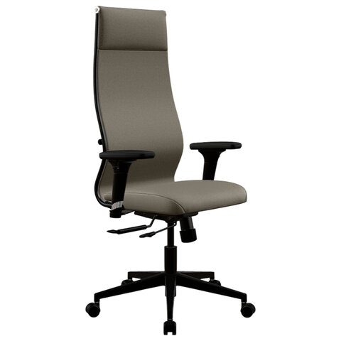 Кресло МЕТТА "ErgoLife" 10 B1-162D, пластик, синхромеханизм, 2D-подлокотники, ткань, бежевое - фото 1