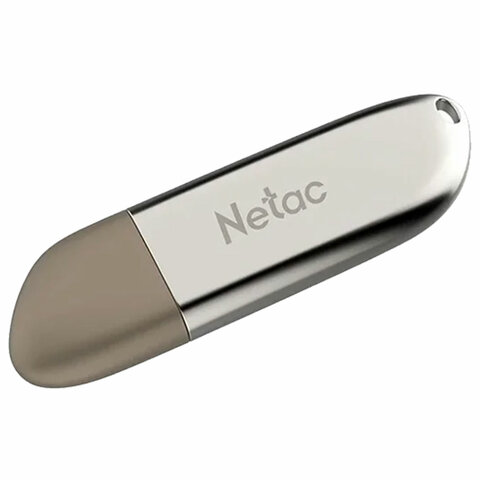 Флеш-диск 64 GB NETAC U352, USB 2.0, металлический корпус, серебристый, NT03U352N-064G-20PN - фото 1