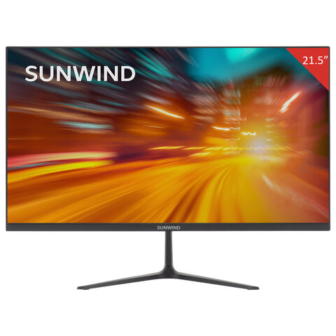 Монитор SUNWIND SM-22FV222 21.5" (55.4 см)/1920x1080/16:9/VA/5ms/250cd/HDMI/VGA/черный, SM22VB01 - фото 1