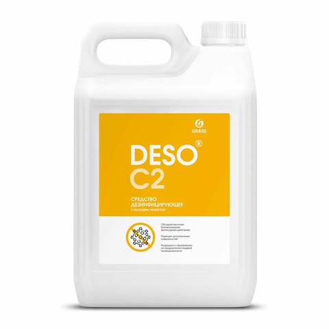 Средство моющее c дезинфицирующим эффектом 5 кг, GRASS DESO C2, ЧАС, концентрат, 550066 - фото 2