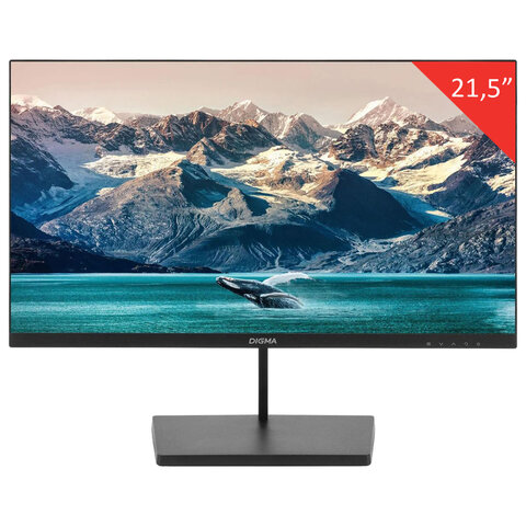 Монитор DIGMA Progress 22A501F 21.5" (54.6 см)/1920x1080/16:9/VA/5ms/250cd/HDMI/DP/VGA/черный, DM22VB01 - фото 1