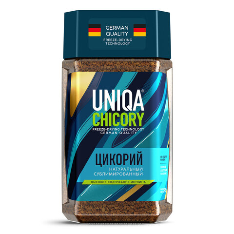 Цикорий UNIQA сублимированный 95 г, стеклянная банка - фото 1