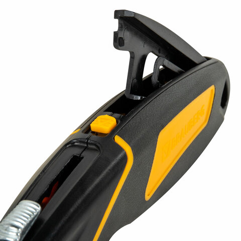 Нож универсальный мощный цинковый BRAUBERG METALLIC PRO, автофиксатор, резиновые вставки, 238738 - фото 11