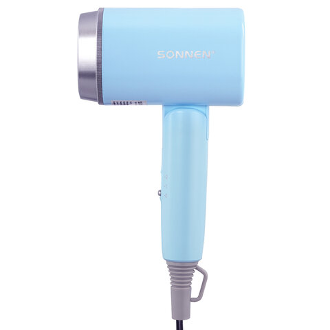 Фен для волос дорожный SONNEN HD-2318, 1500 Вт, складной, 2 температуры, 2 скорости, 454695 - фото 1