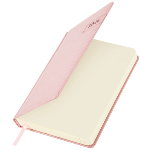 Ежедневник датированный 2026 А5 138x213 мм, BRAUBERG "Imperial", под кожу, розовый, 117065 - фото 4