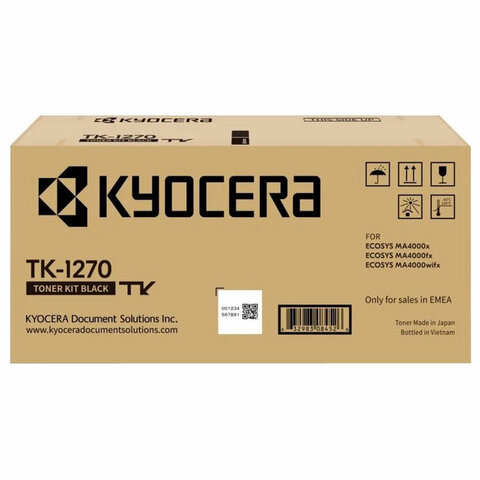 Тонер-картридж KYOCERA (TK-1270) ECOSYS MA4000x/MA4000fx/MA4000wifx, ресурс 10000 стр., оригинальный, 1T0C140NL0 - фото 1