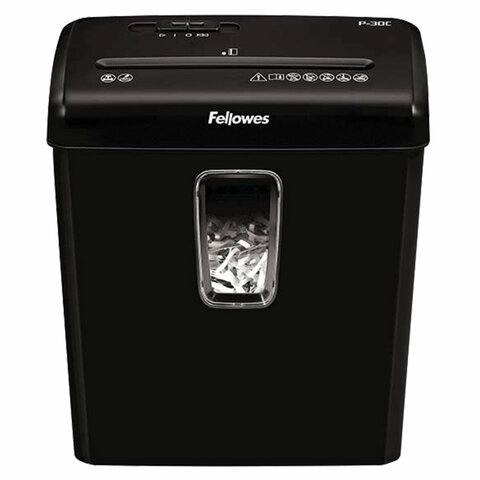 Уничтожитель (шредер) FELLOWES POWERSHRED P-30C, 4 уровень секретности, фрагменты 4х34 мм, 6 л., 15 л, FS-60081 - фото 1