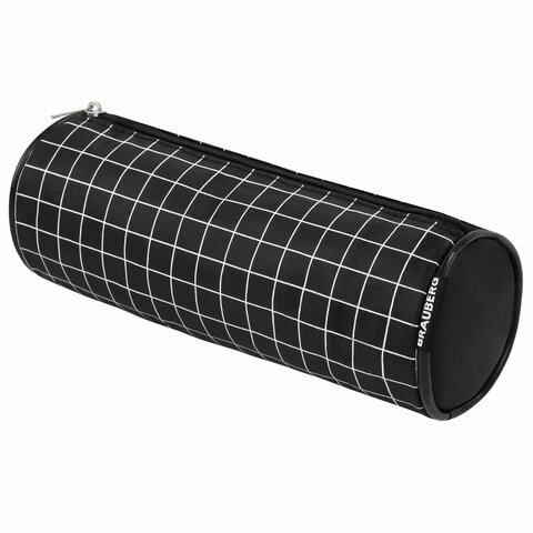 Пенал-косметичка BRAUBERG, Checkered, черный, 20х7х7см, 272298 - фото 1