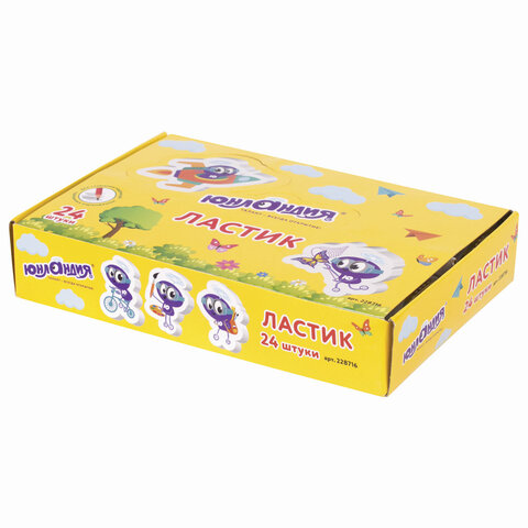 Ластик фигурный ЮНЛАНДИЯ "Юнландик", 45х30х8 мм, ассорти, 228716 - фото 5