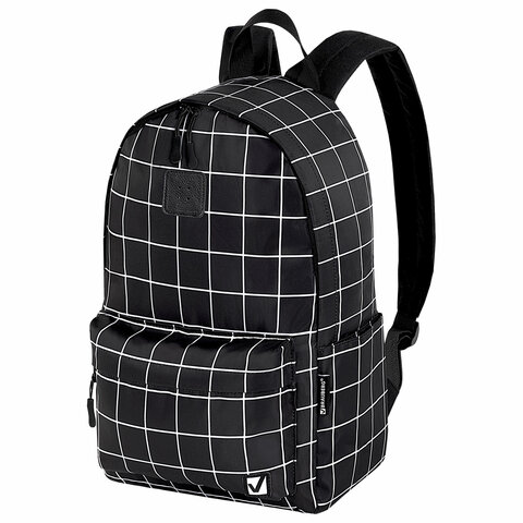 Рюкзак BRAUBERG POSITIVE универсальный, карман-антивор, "Checkered", 42х28х14 см, 271684 - фото 1