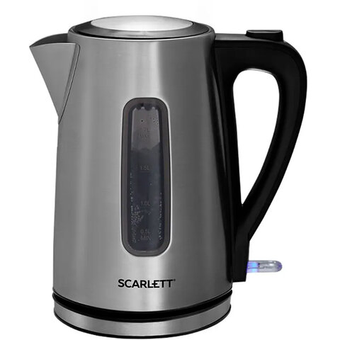 Чайник SCARLETT SC-EK21S13, 1,7 л, 2200 Вт, закрытый нагревательный элемент, стальной - фото 6