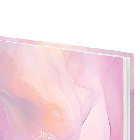 Ежедневник датированный 2026 145х215 мм, А5, STAFF, ламинированная обложка, "Delicate", 117330 - фото 4