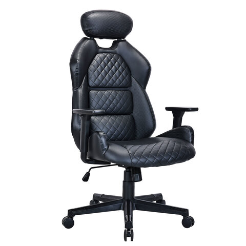 Кресло BRABIX PREMIUM "Tokyo EX-595", регулируемый подголовник, рециклированная кожа, черное, 532975 - фото 1