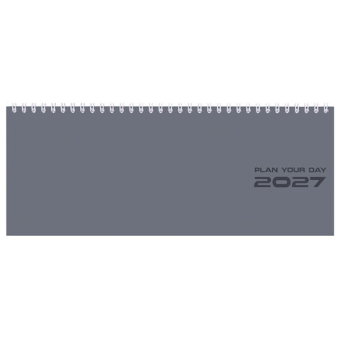 Планинг датированный 2027 285х112 мм, STAFF, гребень, картонная обложка, 64 листа, "Grey style", 117855 - фото 2