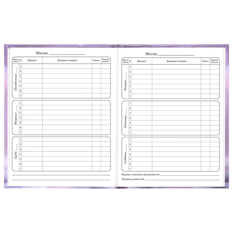 Дневник 1-4 класс 48 л., твердый, BRAUBERG, глянцевая ламинация, с подсказом, "Единорог", 107588 - фото 9