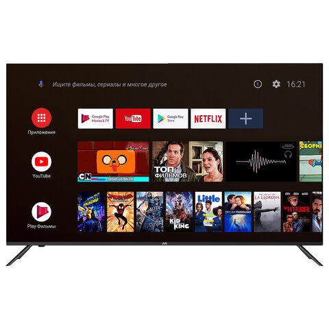 Телевизор JVC LT-43M697, 43" (109 см), 1920x1080, FullHD, 16:9, SmartTV, Wi-Fi, безрамочный, черный - фото 1