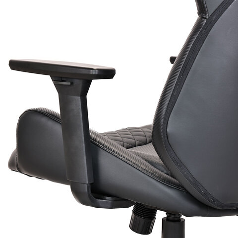 Кресло BRABIX PREMIUM "Tokyo EX-595", регулируемый подголовник, рециклированная кожа, черное, 532975 - фото 12