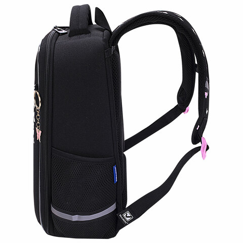 Ранец BRAUBERG LIGHT, 1 отделение, с брелоком, "Shining heart", фольгированная печать, 36х26х13 см, 272029 - фото 3