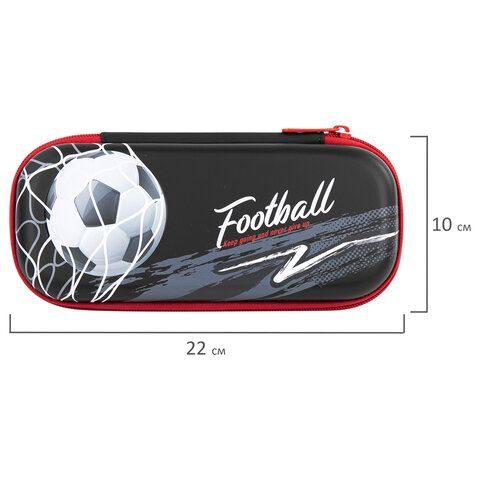 Пенал BRAUBERG, 1 отделение, 1 откидная планка, EVA 3D, 22х10х5 см, "Goal", 270701 - фото 7