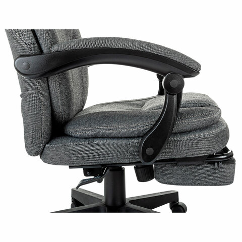 Кресло офисное CH-868MSG-BF, синхромеханизм, вибромодуль, подставка для ног, ткань, серое, 1998751 - фото 12
