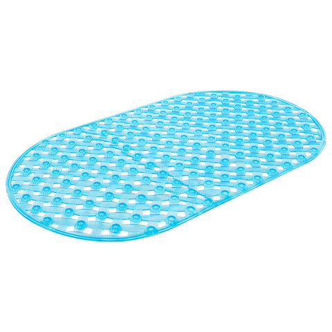 Коврик для ванны противоскользящий 69х39 см, "Ротанг", овальный, голубой, ПВХ, PRIMILA (ПРИМИЛА), 700384 - фото 4