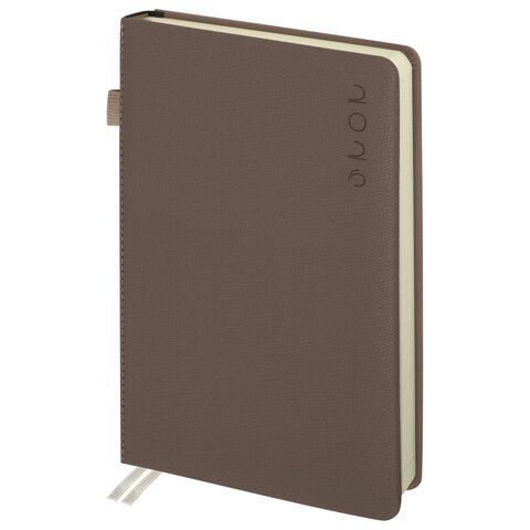 Ежедневник датированный 2026, А5, 138х213 мм, BRAUBERG "Essential", под кожу, держатель, серый, 117397 - фото 2