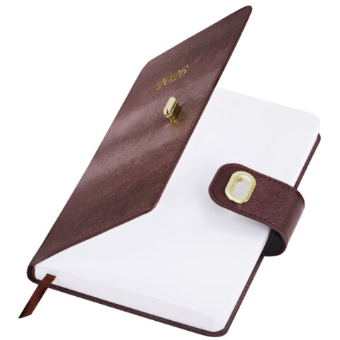 Ежедневник датированный 2026 А5 138х213 мм, BRAUBERG "Elegant", под кожу, застежка, бордовый, 117367 - фото 4