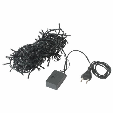 Электрогирлянда-нить комнатная "Стандарт" 10 м, 100 LED, холодный белый свет, 220 V, контроллер, ЗОЛОТАЯ СКАЗКА, 591347 - фото 3